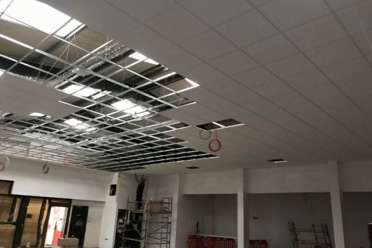 Ceiling Systems example in an office space. New Image Interiors LTD